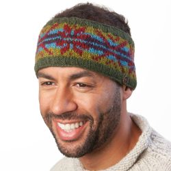 Pure Wool Hand Knit - Cosmos Headband - Landscape