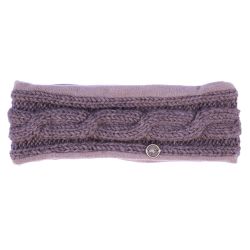 Pure Wool Fleece Lined - Cable Headband - Shadow