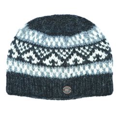 Natural Yurt Beanie - Pure Wool - Charcoal