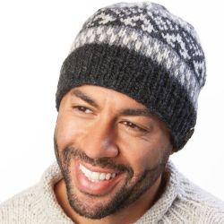 Natural Yurt Beanie - Pure Wool - Charcoal