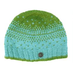 Pure wool - dual tick beanie - eau de nil green