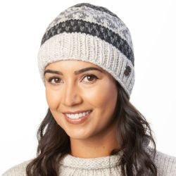 Natural Yurt Beanie - Pure Wool - Pale Grey