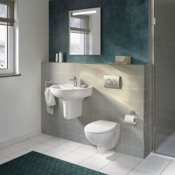 Geberit 1120mm Wall Hung Cistern Frame & Delta 20 Flush Plate