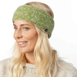 Pure Wool Sherpa Fleece Lining - Fine Wool Mix Headband - Leaf Green