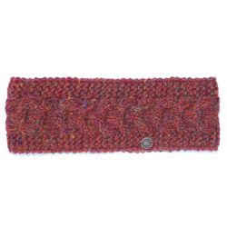 Pure Wool - Rope Cable Headband - Rust Heather