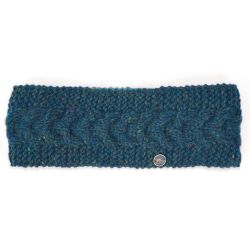 Pure Wool - Rope Cable Headband - Pine Heather