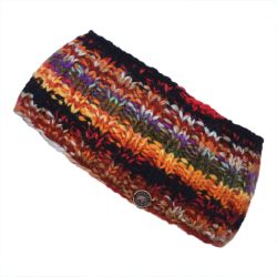 Pure Wool - Electric Stripe Headband - Orange