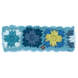 Pure Wool Fleece Lined - Crochet Headband - Eau De Nil