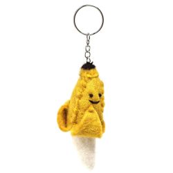 Banana - Wool Felt - Keyring