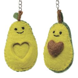 Avocado Pair - Wool Felt - Keyring