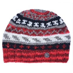 Pure Wool - Welt Tie Dye Beanie - Garnet