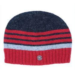 Pure wool - Tonal Stripe Beanie - Charcoal