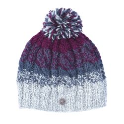 sherpa fleece - cable bobble - berry