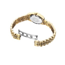 Jacques du Manoir | Swiss-made Ladies Inspiration Gold Plated Bracelet Watch