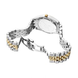 Jacques du Manoir | Swiss-made Ladies Inspiration Passion Silver & Gold Plated Bracelet Watch