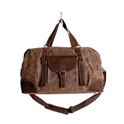 Durington Rail Duffle Weekend Overnight Canvas Brown Bag - S-9355 - Myra