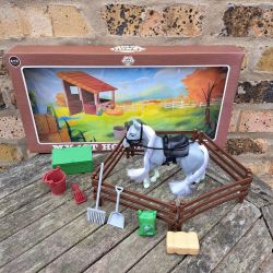 My Horse Play Set - Grey Horse & Accessories - Pretend Play - 15 Items 30106