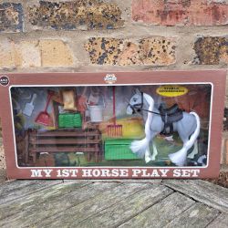 My Horse Play Set - Grey Horse & Accessories - Pretend Play - 15 Items 30106