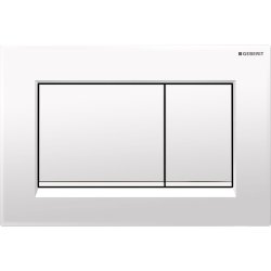 Geberit Sigma 30 Dual Flush Plate - White & Matt White