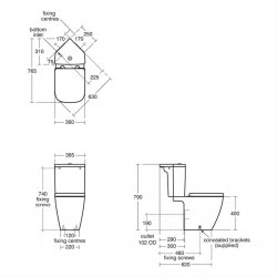 Ideal Standard i.life S Corner Compact Close Coupled Open Back WC