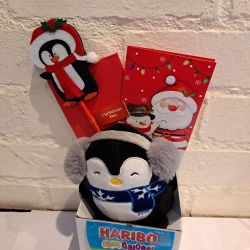 Christmas Kids Penguin Plush, Pen & Haribo Sweets Gift Set