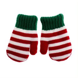 Elf Christmas Novelty Kids Knitted Mittens Gift - Snazzy Santa