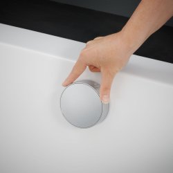 Geberit Standard Overflow Bath Filler with Turn Control Pop-Up Waste