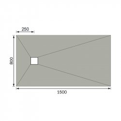 Purity Collection Level Access 1500 x 800mm Square End Drain Wetroom Tray