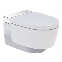 Geberit Aquaclean Mera Comfort Rimless Wall Hung Shower Toilet White/Chrome