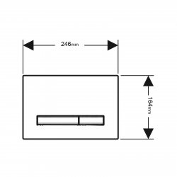 Geberit Sigma 50 Black Walnut Dual Flush Plate