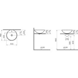 Vitra Options 45cm Basin with Overflow