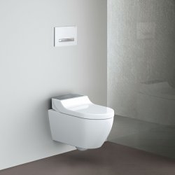 Geberit AquaClean Tuma Comfort WC Complete Solution with Wall Hung WC (Stainless Steel)