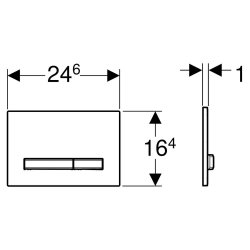 Geberit Sigma 50 Jet Black Dual Flush Plate