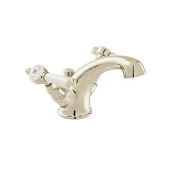 Booth & Co. Axbridge Lever Mono Basin Mixer with Pop-Up Waste - Nickel