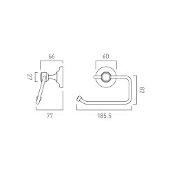 Booth & Co. Axbridge Paper Holder - Nickel