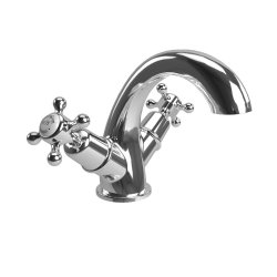 Burlington Claremont Quarter Turn Monobloc Basin Mixer - White