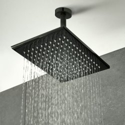 Vado Individual Omika Noir Fixed Head Ceiling Mounting Shower Arm - Polished Black