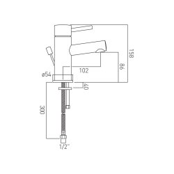 Vado Zoo Mono Basin Mixer with Pop Up Waste