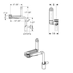 Geberit Clou Basin Waste with Lever Actuation & Valve Cover - Chrome