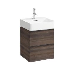 Laufen Space 435mm Two Drawer Vanity Unit - Dark Elm