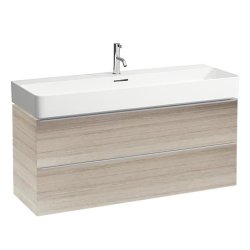 Laufen Space 1200mm Two Drawer Vanity Unit - Light Walnut