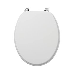 Tavistock Millennium Toilet Seat with Chrome Hinges - White