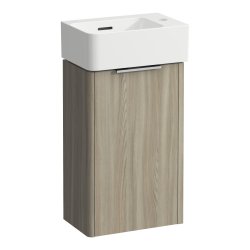 Laufen Val 340 x 600mm 1 Door Cloakroom Vanity Unit & Basin CombiPack - Light Elm