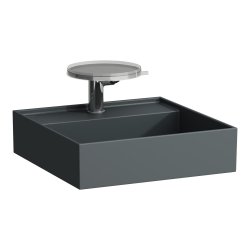 Kartell by Laufen 460mm SaphirKeramik Basin - Matt Graphite