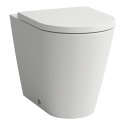 Kartell by Laufen Rimless Floorstanding Back to Wall Toilet Pan - Matt White