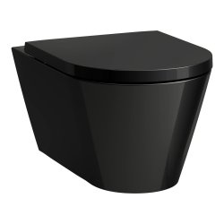 Kartell by Laufen Rimless Wall Hung Toilet Pan - Gloss Black