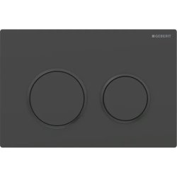 Geberit Omega 20 Matt Black Dual Flush Plate