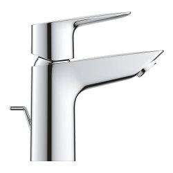 Grohe BauEdge Small Basin Mixer Tap with Pop-Up Waste - Chrome