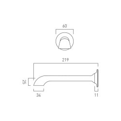 Booth & Co. Axbridge Bath Spout - Nickel