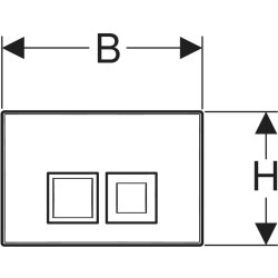 Geberit Delta 35 White Dual Flush Plate